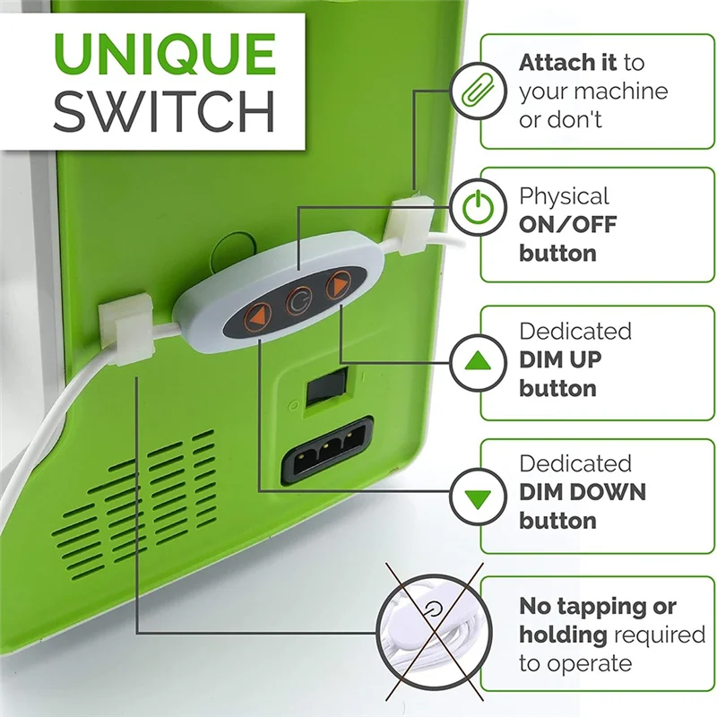 Световая полоса для швейной машины ABNG, 12-дюймовая светодиодная лента USB с регулируемой яркостью, белые фонари для Brother, Janome, вилка стандарта США