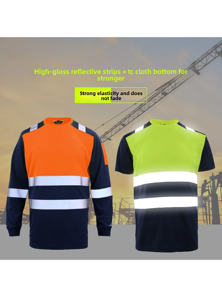 camiseta-de-trabalho-masculina-de-verao-respiravel-com-manga-curta-e-detalhes-refletivos-em-malha-–-equipamento-de-seguranca-para-trabalhadores-de-fabrica-e-saneamento-gola-redonda