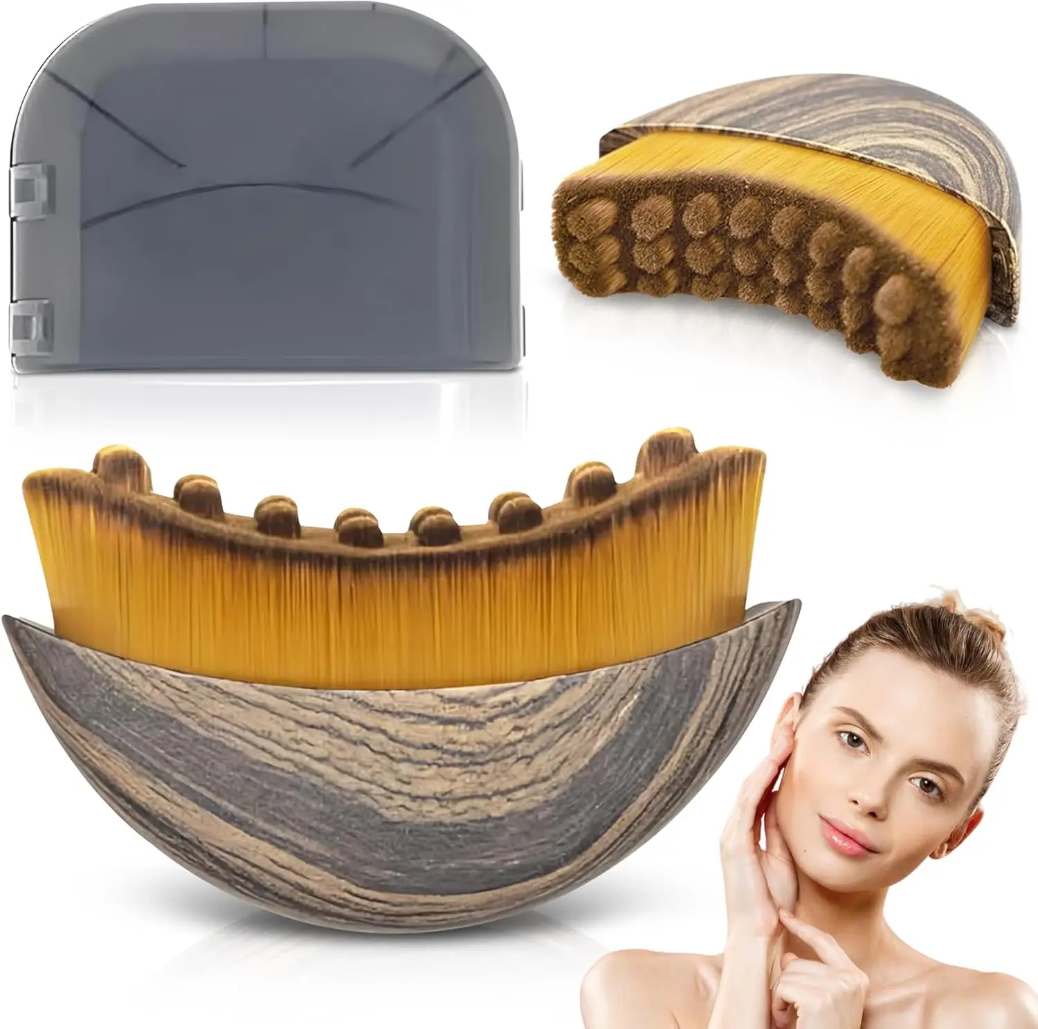 Upgrade Lymphatic Contour Face Brush Lymphatic Drainage Brush Dry Lymphatic Drainage Massager Ergonomically Designed to Fit The