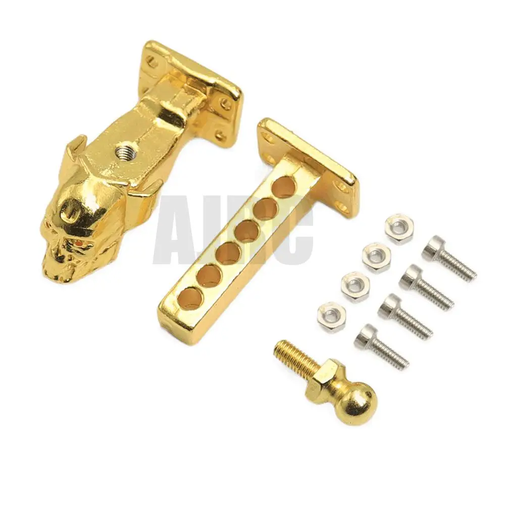 Metal Skull Head Trailer Hook Tail Hook For 1/10 RC Crawler Car TRX4 TRX6 D90 Axial Scx10 90046 JKMAX CFM MST TF2 GEN8