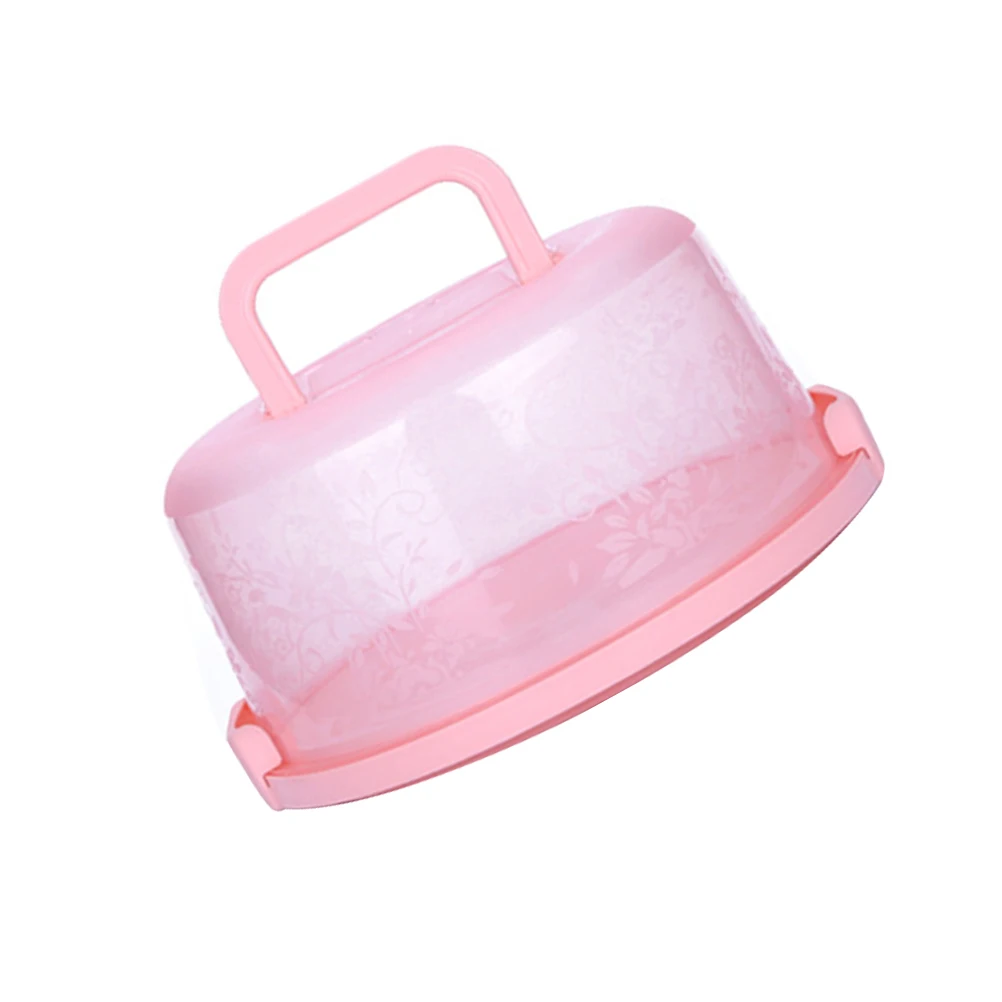 

Cake Box Food Storage Containers with Lids Ecofriendly Plastic Sealing Buckle Handle Kitchen Fridge Organizer Transparent Easy