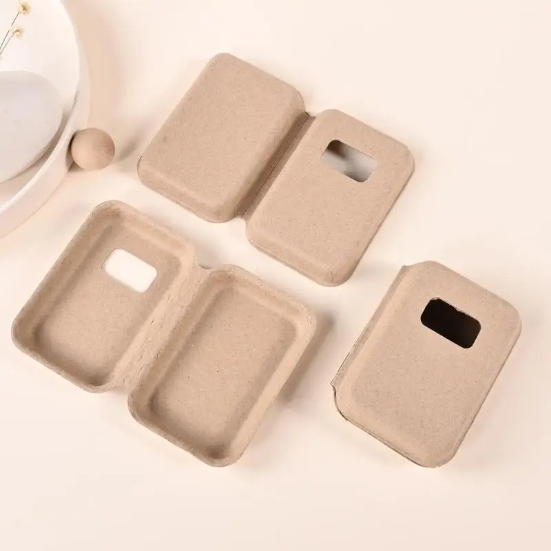 Pulp Box Originality Handmade Soap Packaging Box Open The Window Jewelry Box Biodegradable Environment Protection Package Carton