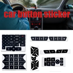 Car Button Repair Sticker Matte Black Decals Stickers For Mercedes For Benz GLK350 C Class CLS C218 SLK W172 W204 W207 W212 W218