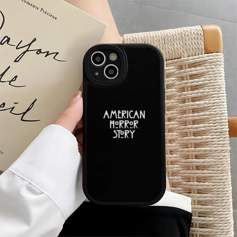 American Horror Story AHS Phone Case For IPhone 14 11 13 12 Pro Max Mini Xs X Xr 7 8 Plus SE2020 Silicone Leather Texture Cover