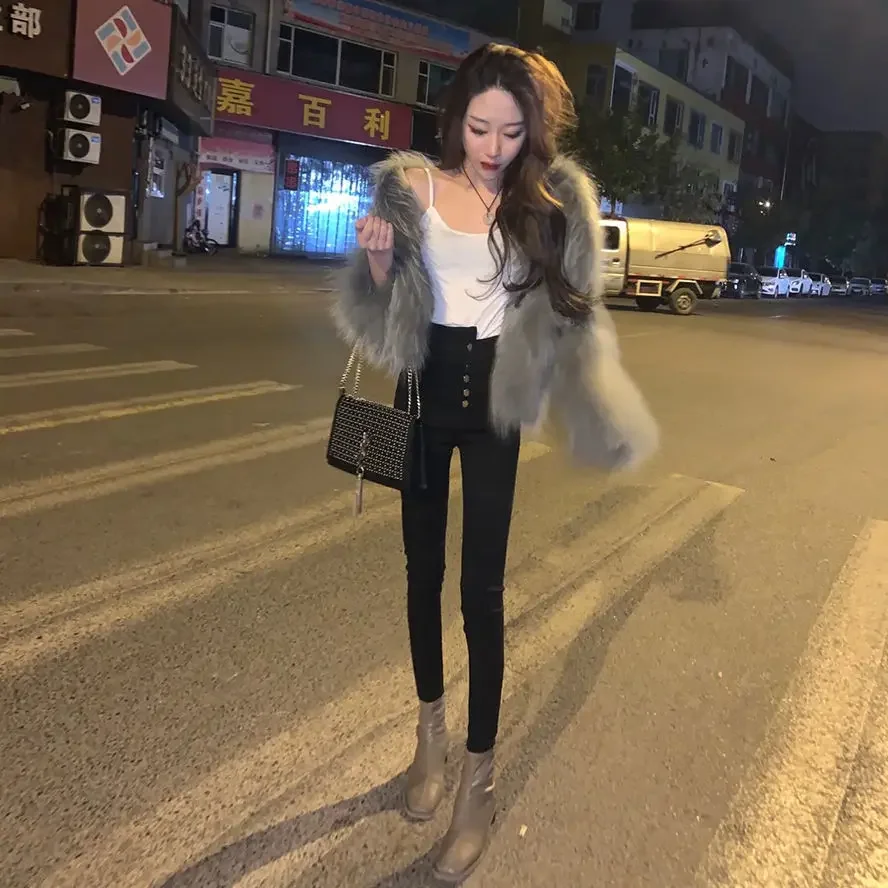 Jacket Women Faux Fur Winter Imitation Fur Coat Plush Loose Coat Veste Femme