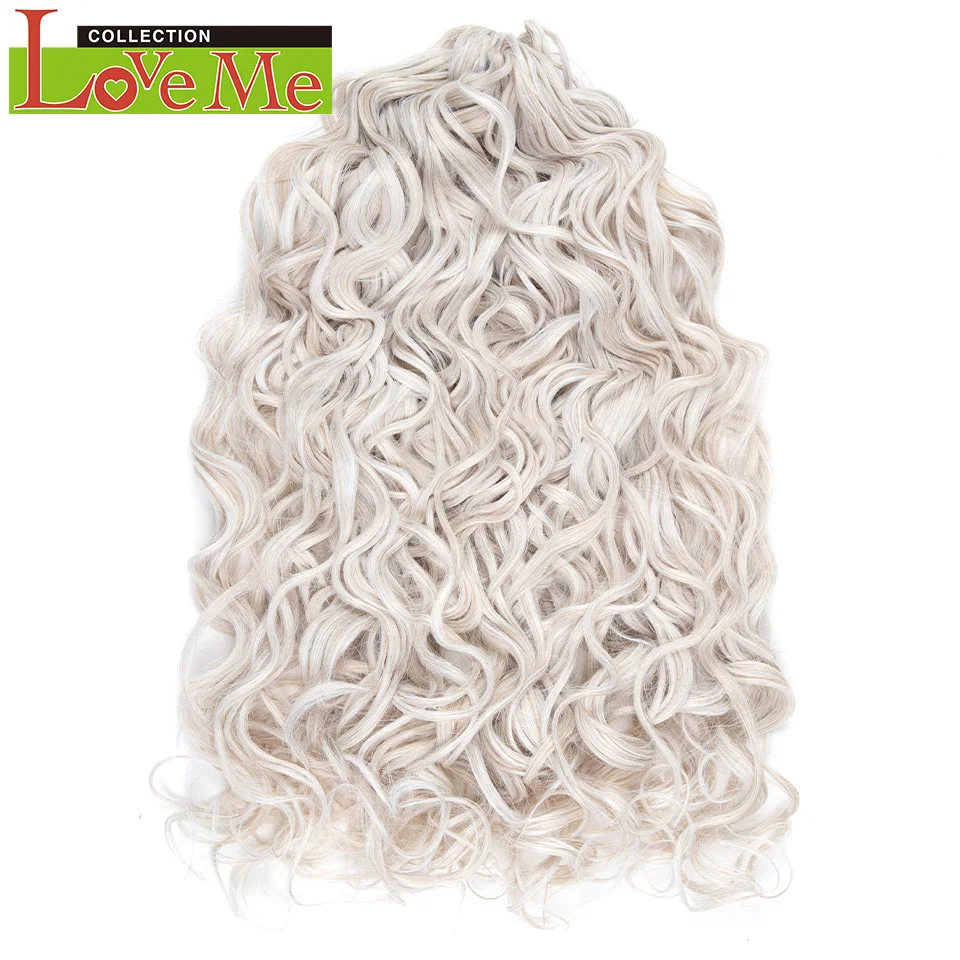 LOVE ME 24inch/300g Euphoria Curl Hair Synthetic Deep Wave Angelina Hair Braids Hair Extensions Ombre Blonde Crochet Hair