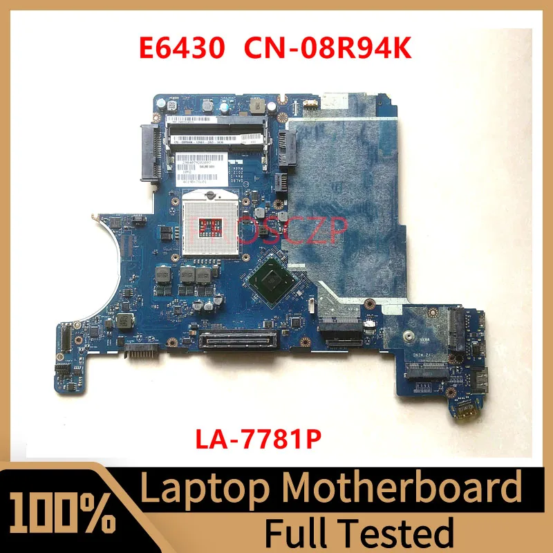 

CN-08R94K 08R94K 8R94K материнская плата для ноутбука DELL E6430 QAL80 LA-7781P с SLJ8A QM77 100% полностью протестирована