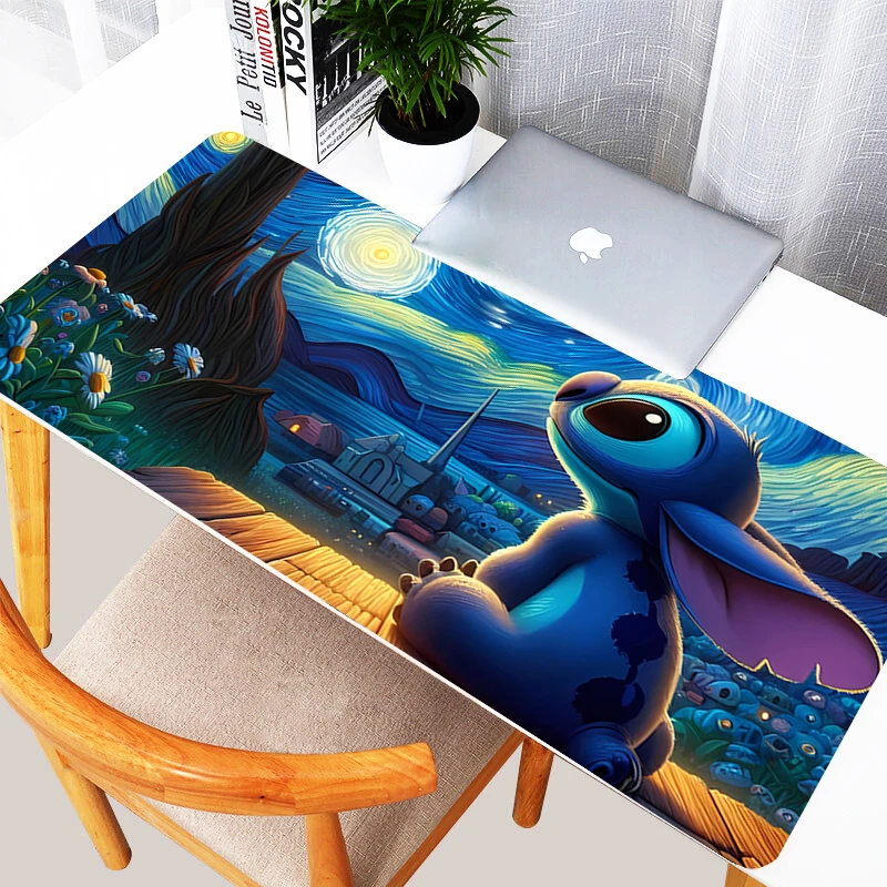 

Pink Mouse Pad Anime Gaming Accessories Varmilo Keyboard Desk Mat Gabinete Gamer Carpet Mousepad Kawaii Stitch Mouse Mats