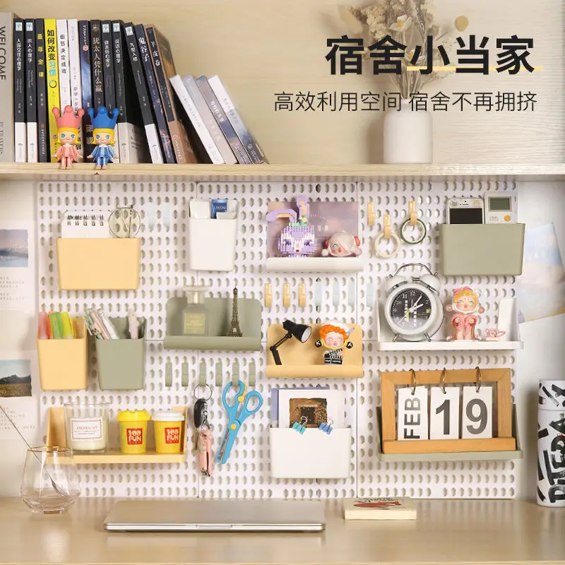 Multifunction Pegboard Decorative Boards Shelf Rack Office Kitchen Organize Storage Board Stand Welcome Wall Decorations