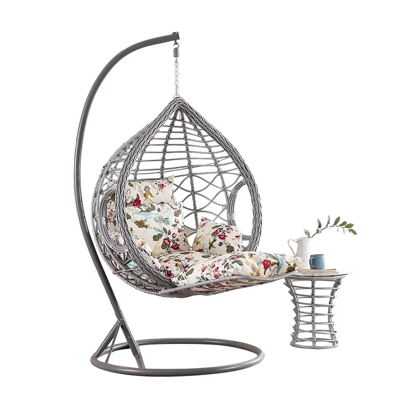 Outdoor hanging chair swing outdoor balcony basket rattan chair indoor single lazy household hammock  bird's nest bassinet chair