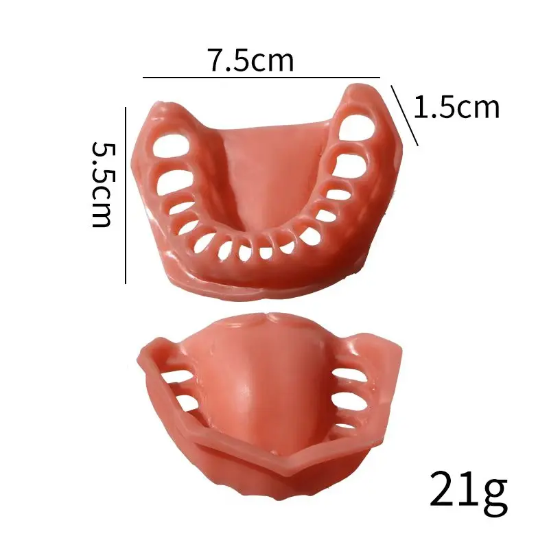 28 Teeth Soft Silicone Gingiva Model, Upper & Lower Jaw Replacement Gum for Dental Tooth Preparation Teaching Typodont