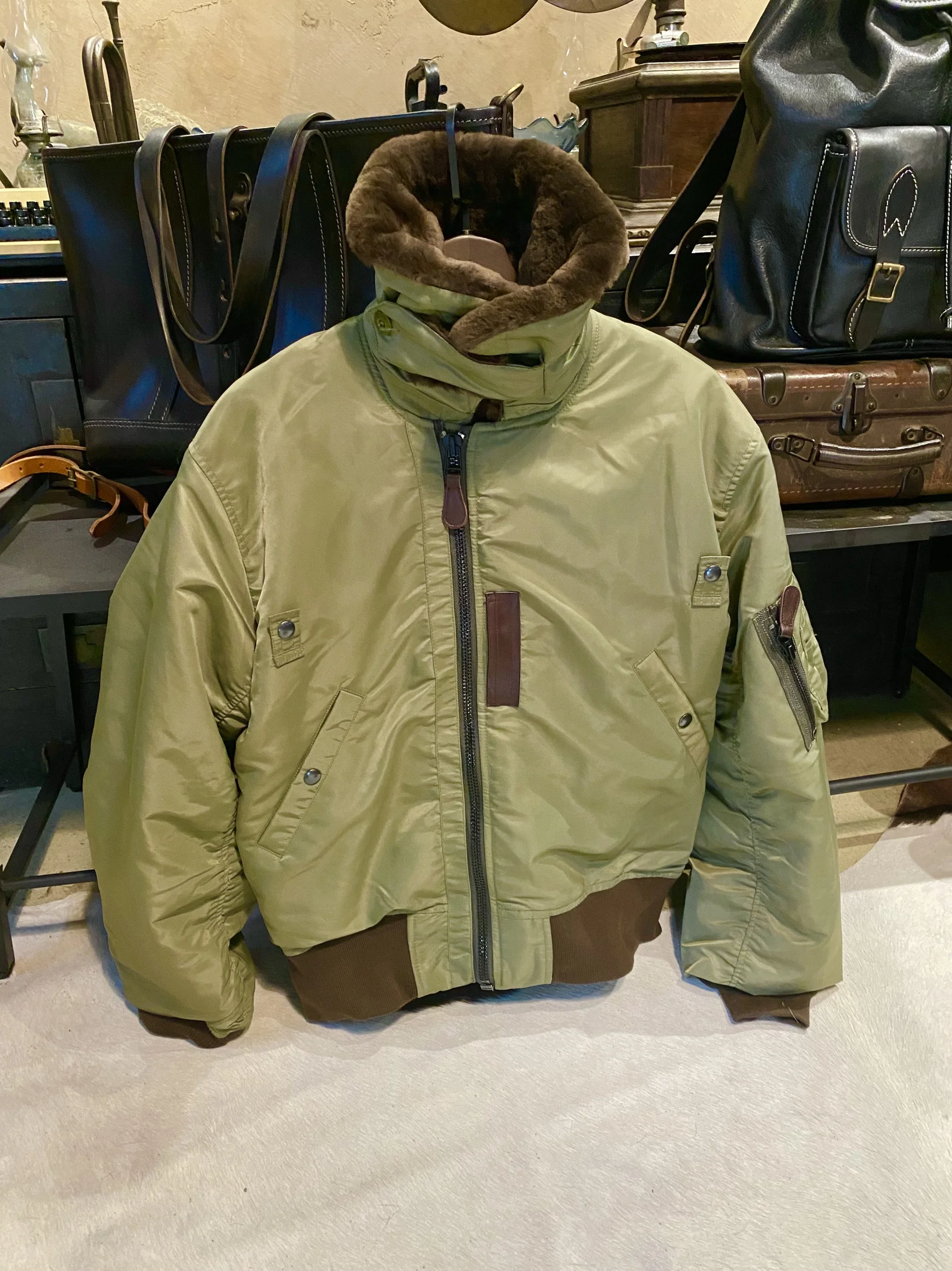 

B15C thermal windproof fur collar flight suit jacket