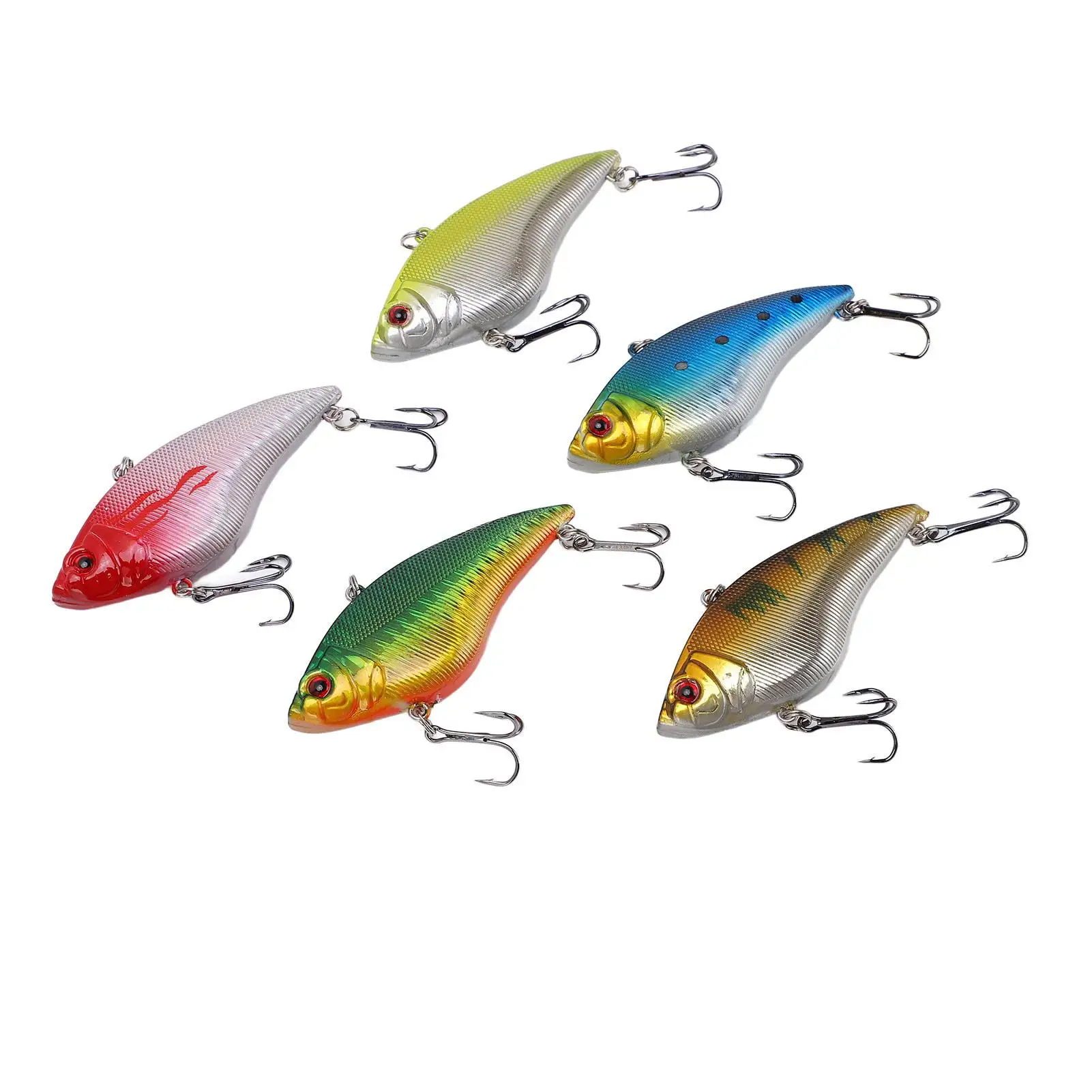 Vibe Fishing Lures 7 cm/16 g con occhi 3D - Esca antiruggine per acqua dolce e acqua salata per spigola e trota