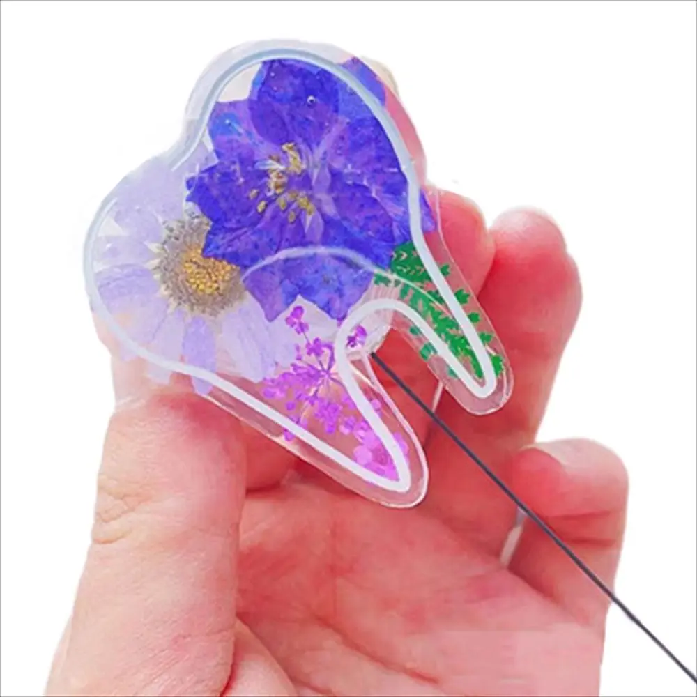 Carretel de flor seca com rotação 360, coração-forma, retrátil, com rotação de 360 polegadas