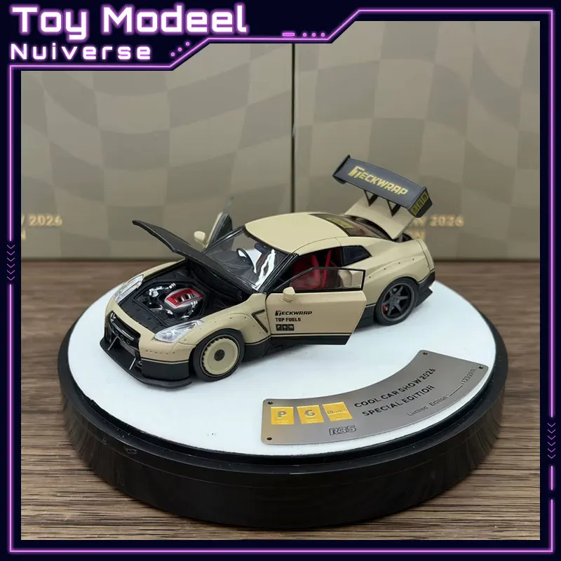 PGM GTR R35 TeckWrap Shenzhen JDM Limit 1/64 Scale Diecast Alloy Car Realistic Simulation Collectible Vehicle Model Perfect Gift