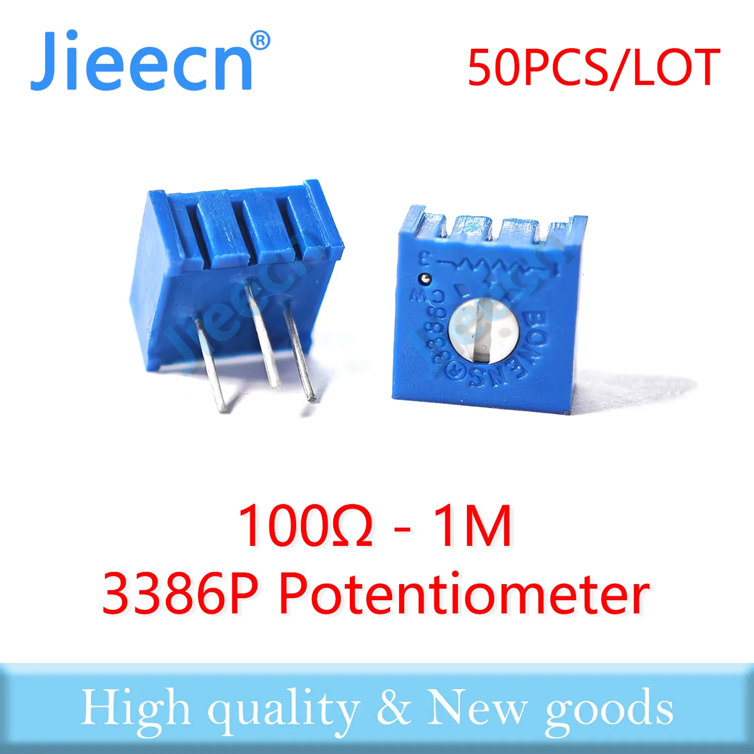 50PCS 3386P 100R-1M Trimming Potentiometer Chinese High Quality 3386P-1-101 201 501 102 202 502 103 203 503 104 204 504 105 10K