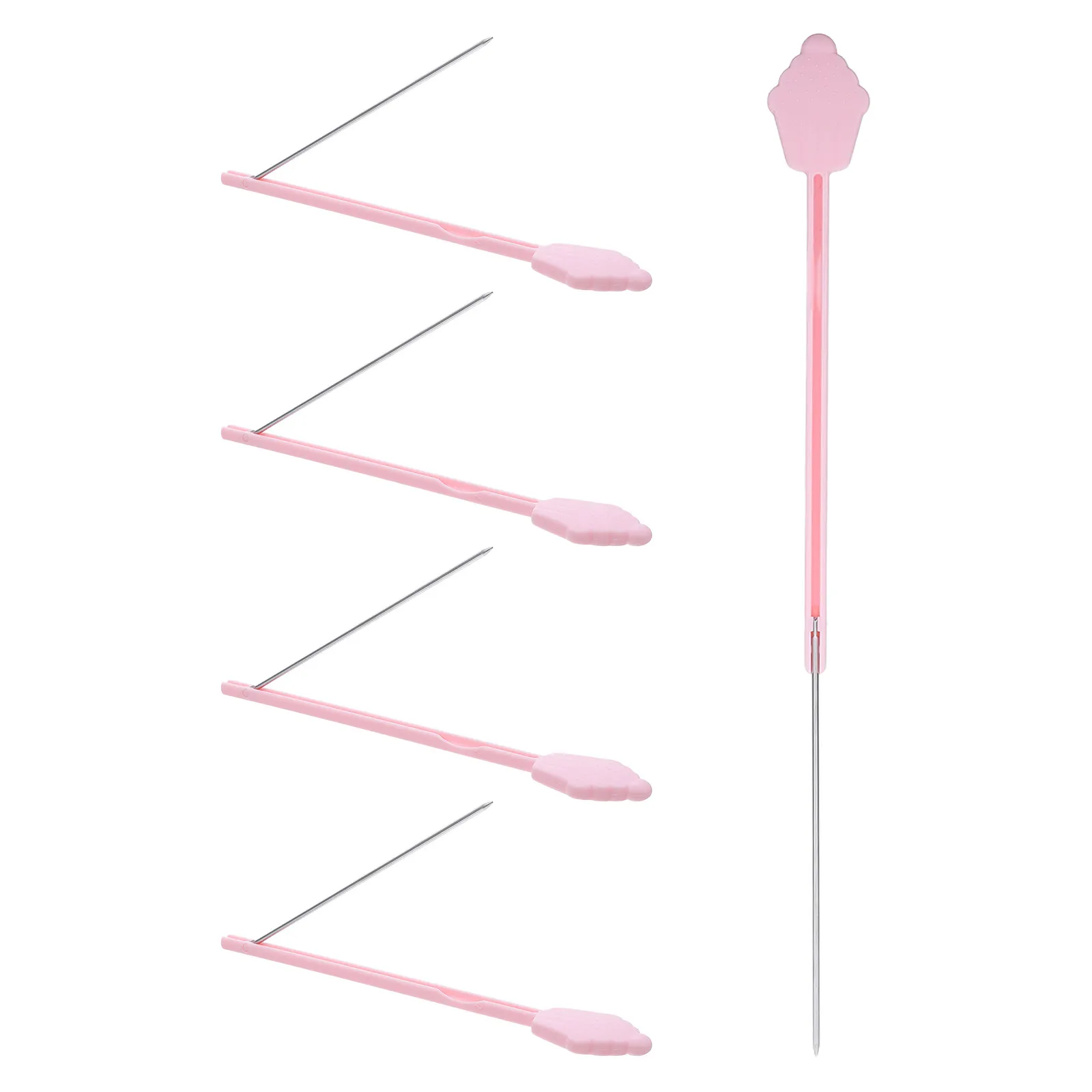 5Pcs Cake Doneness Tester Stainless Steel Foldable Baking Probe Stick for Bread Cupcakes Pastry Muffins Dishwasher Safe Reusable
