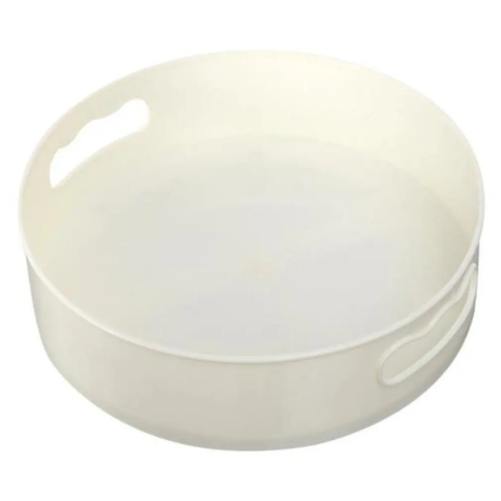 Bandeja de almacenamiento giratoria antideslizante de 360 °, plato de almacenamiento de frutas secas, organizador de escritorio de plástico multifuncional para Cocina