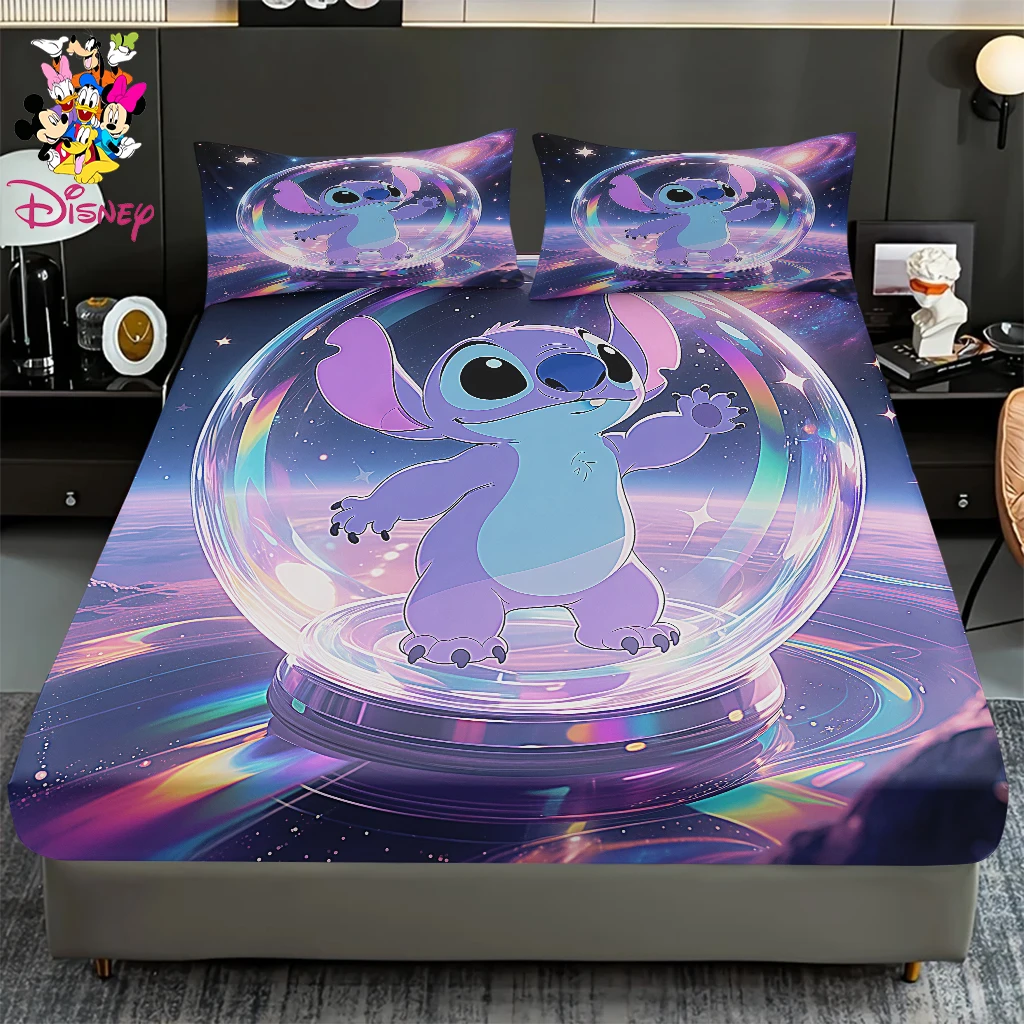 

2/3 шт., набор простыней Disney Stitch, звездный хрустальный шар, мультяшный цифровой принт, украшение для спальни и общежития