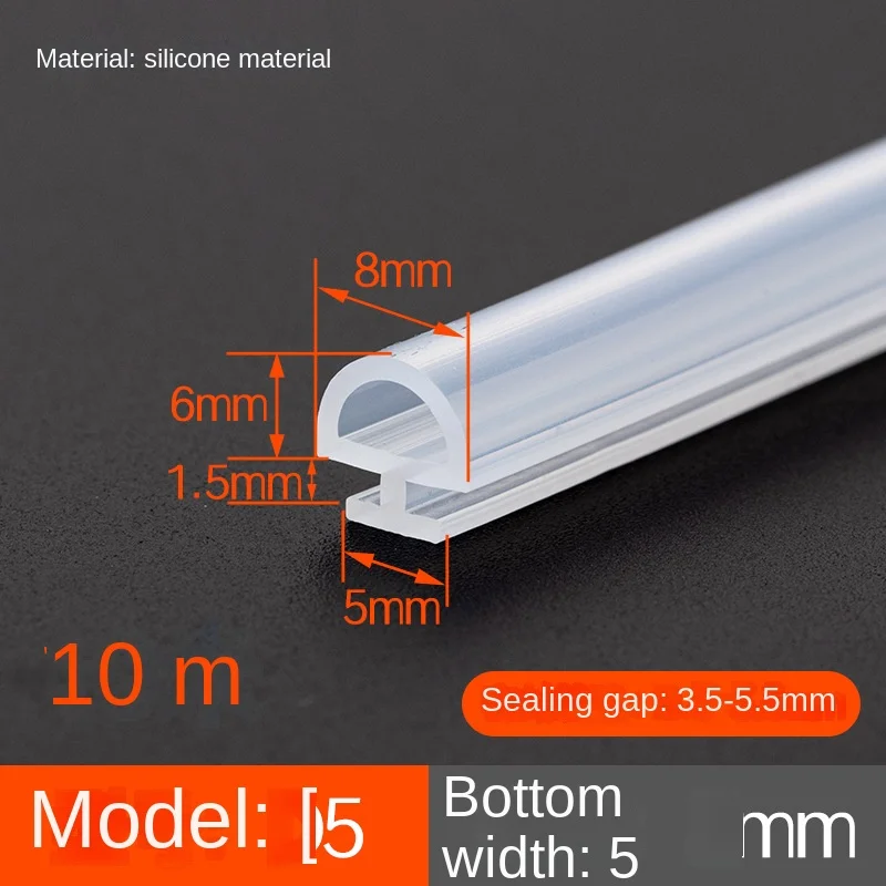 10 m Bodenbreite, 4/5/6/7 mm, Dichtungsstreifen, Brücke, Aluminium, Tür/Fenster, versiegelte Kunststoffstreifen, energiesparend