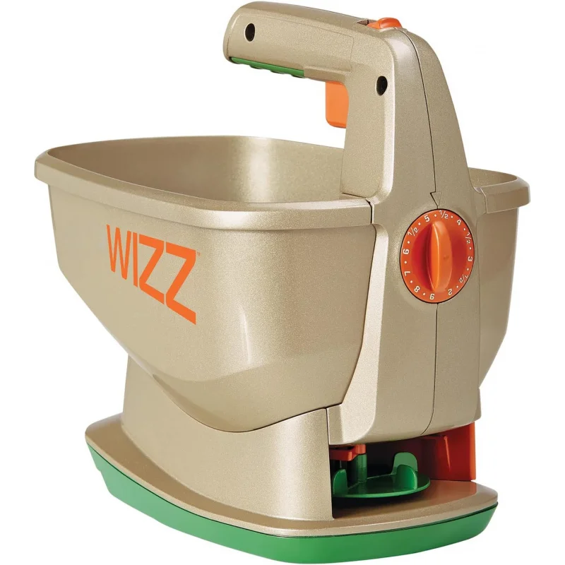 

Plastic Wizz Handheld Spreader: Holds 2,500 sq.ft., for Seed, Fertilizer & Ice Melt