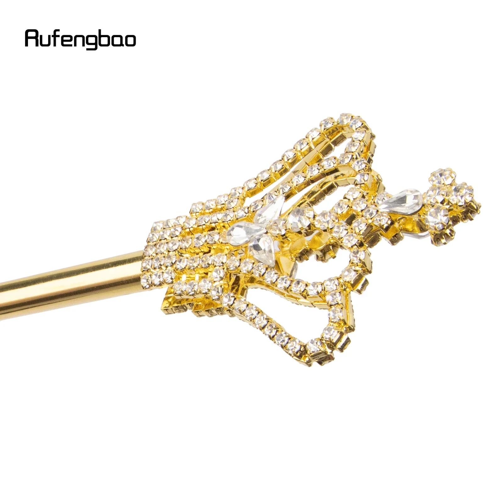 الذهبي الأبيض سبيكة تاج الجنية الصولجانات لفتاة الأميرة الصولجانات للأطفال الملاك عصا لمرحلة أداء الحفلات قصب 48.5 سنتيمتر