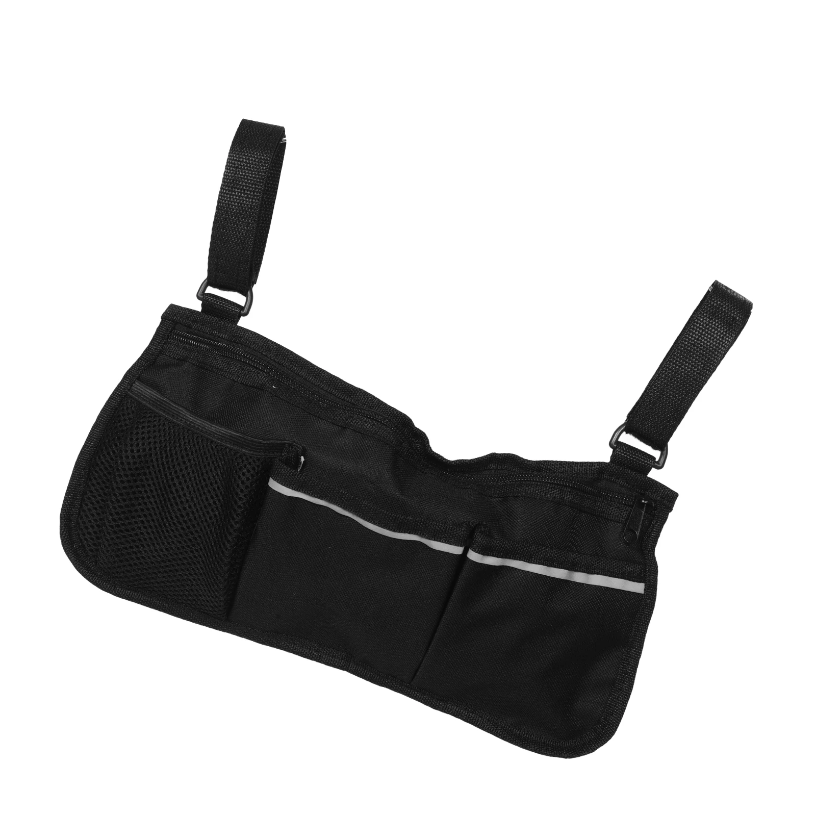 

Wheelchair Armrest Storage Bag Fabric Pouch Organizer Wheel Chair Side Bag Adjustable Walker Accessories Foldable