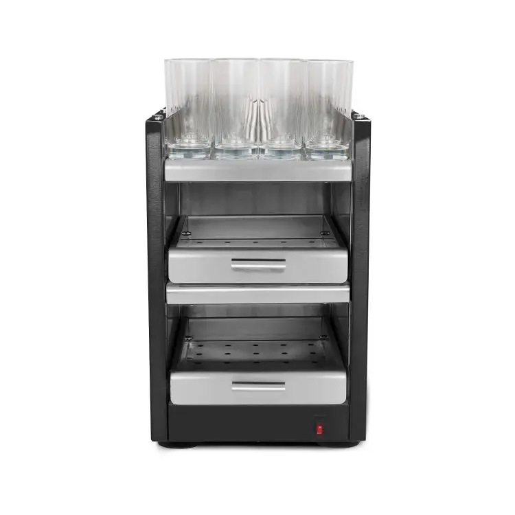 

Commercial Cup Holder Warmer Rack Hotel Restaurant Supply Electric Cup Warmer Machine Three Layer Cabinet