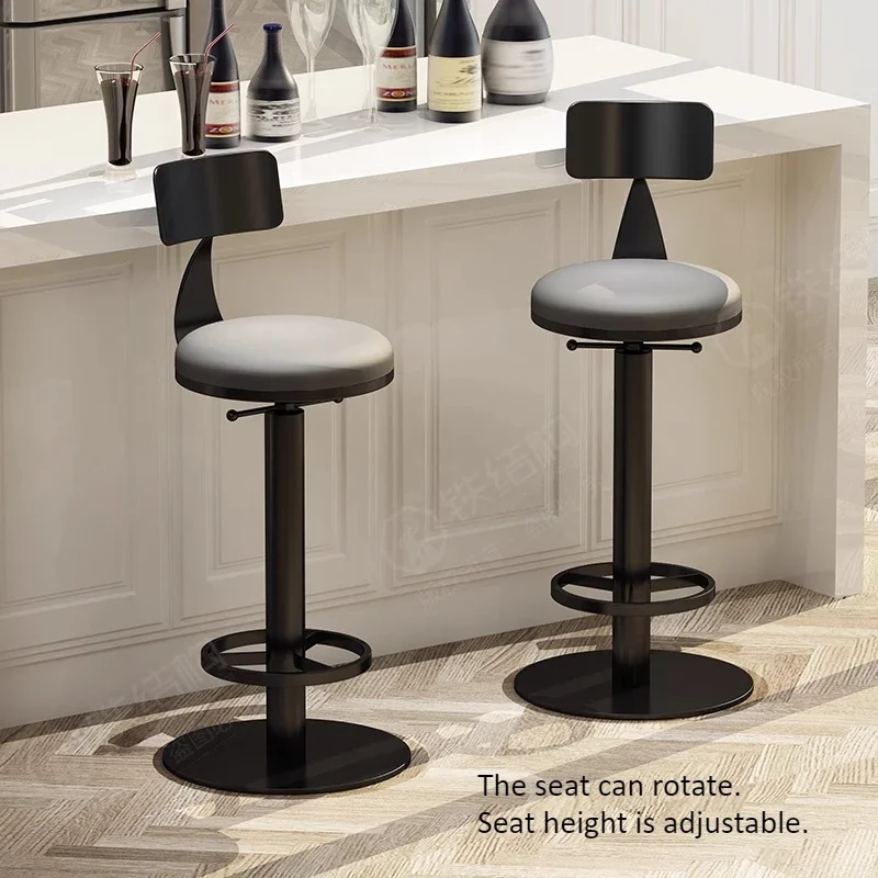 Home Bar Chairs High Kitchen Stool Barstool High Swivel Bar Chairs Brief Counter Iron Comfortable Sillas Para Barra Furniture