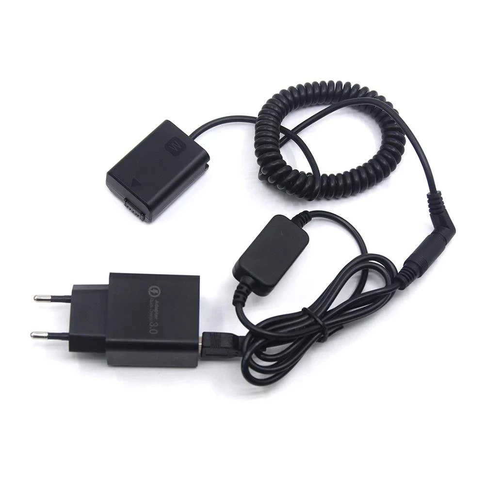 

QC3.0 USB-зарядное устройство + NP-FW50-пустышка аккумулятора Power Bank AC-PW20 BC-VW1 USB-кабель для Sony A7S2 A7S A7 II A7R A7RII a7m2 A6000 A6300