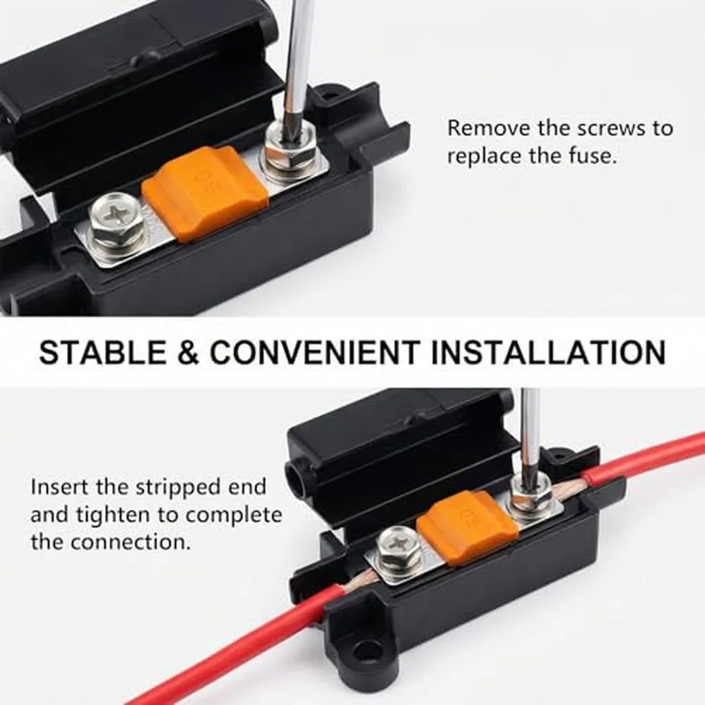 Truck Fuse Block High Amp Fuse For High Temperature Environments 70.8*40mm for midi Fuse Holder Set Dust And Moisture for proof