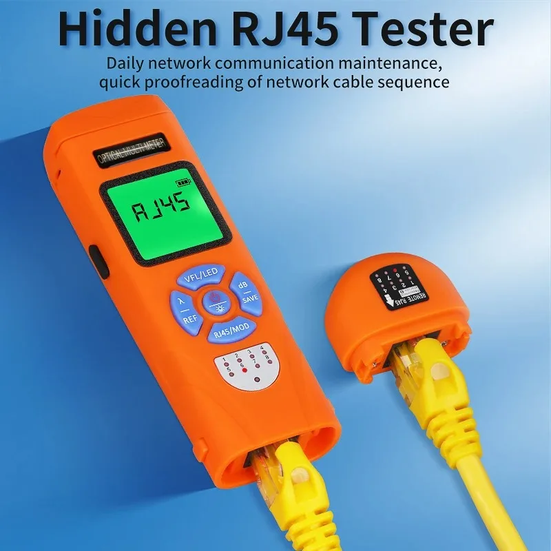 AUA-C70/C50 مقياس الطاقة الضوئية الصغير القابل لإعادة الشحن (OPM) مع محدد الأعطال البصرية (15/30/50mW VFL) جهاز اختبار كابل الألياف الضوئية FTTH #5
