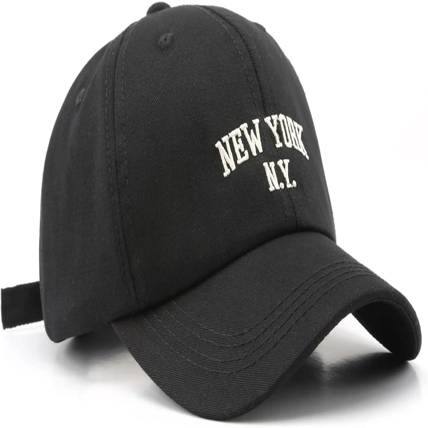 Embroidered New York Baseball Cap - Cotton Trucker Hat - Adjustable Buckle - Stylish Visor for Men and Women