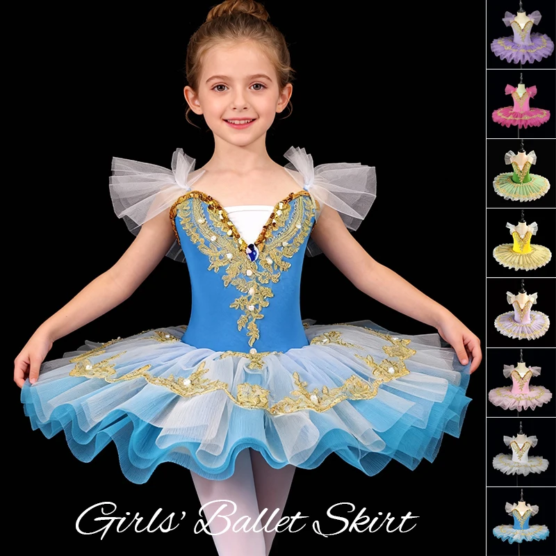 

Детская одежда, балетное трико, элегантное платье для девочек, детская юбка-тортик, балерина, принцесса-пачка, пышная юбка, детский танцевальный костюм