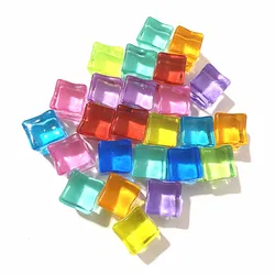 Cubo acrílico colorido para o jogo de tabuleiro irregular, 10 peças