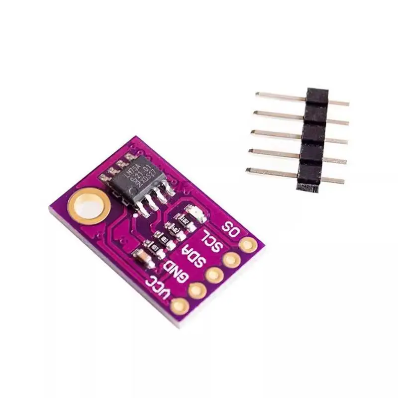 Alta precisão desenvolvimento placa módulo, LM75 75 temperatura sensor, I2C interface, alta velocidade