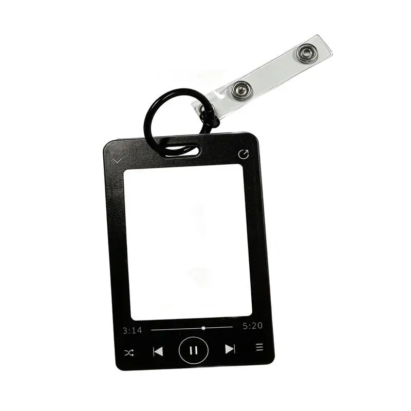 Ins Transparent Acrylic Photocard Holder Keychain Idol Photo Sleeve Credit ID Bank Card Holder Student Card Case Protective Case