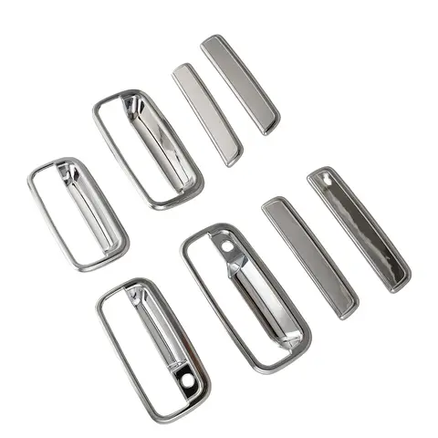 टोयोटा लैंड क्रूजर प्राडो FJ90 1997 - 2002 कार एक्सेसरीज एक्सटीरियर डेकोरेट के लिए क्रोम प्लेटेड सिल्वर कार डोर हैंडल बाउल कवर 12 best sales एफजे90 - №9