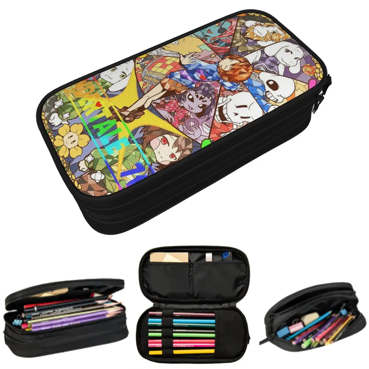 

Undertale Gamer Gaming Pencil Case for Studen School Pen Box Pencil Bag Stationery Supplies Pen Holder Bag
