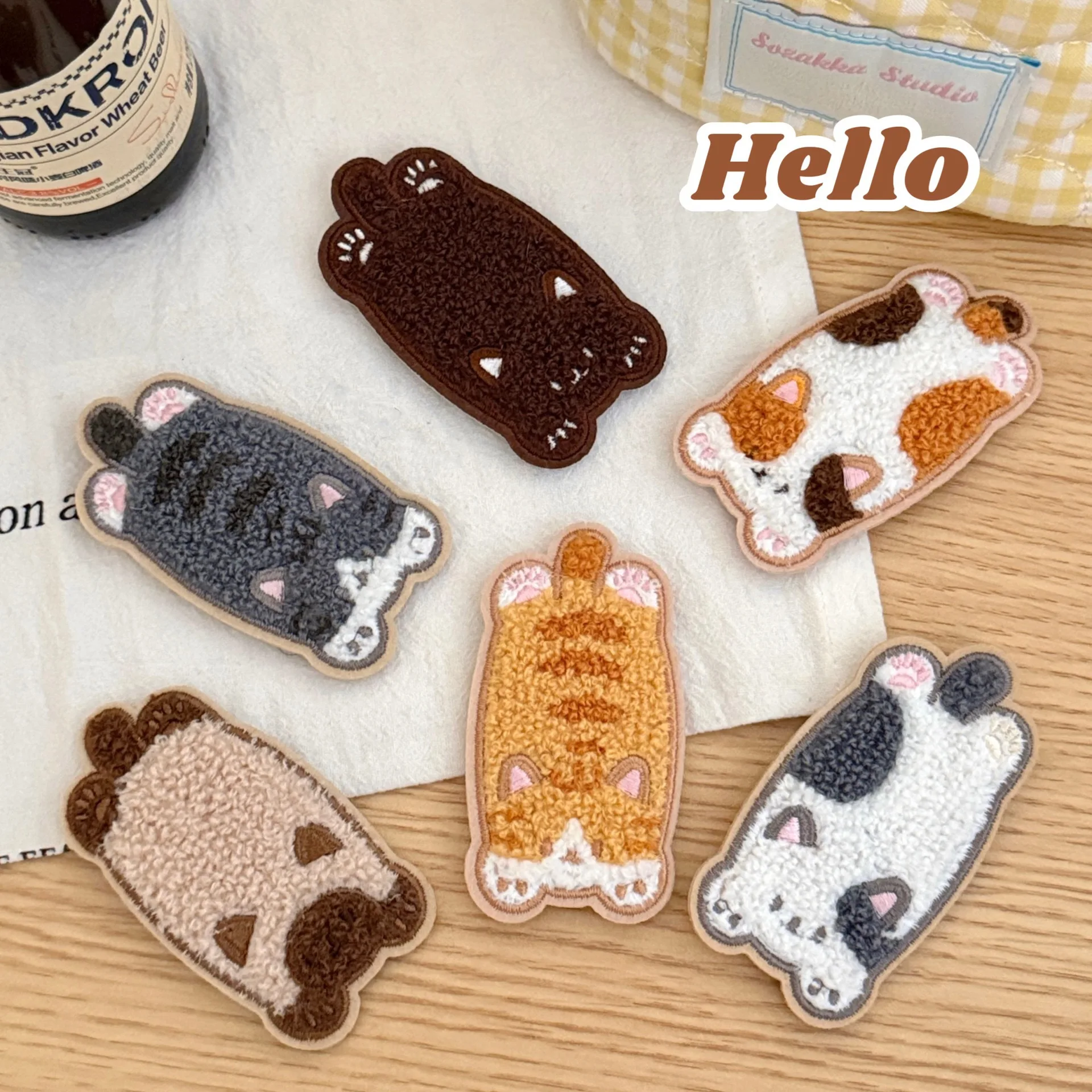 Cute Cat Bangs Magic Hair Paste Stickers No Hair Damage Lightweight Hair Styling Accessories for Makeup Face Washing