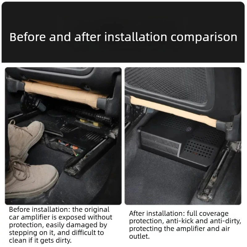 Car Interior Power Amplifier Line Protection Dust Cover Out of Trend Anti-kick Accessories For Volvo XC60/XC90/S60/V60 2015-2026