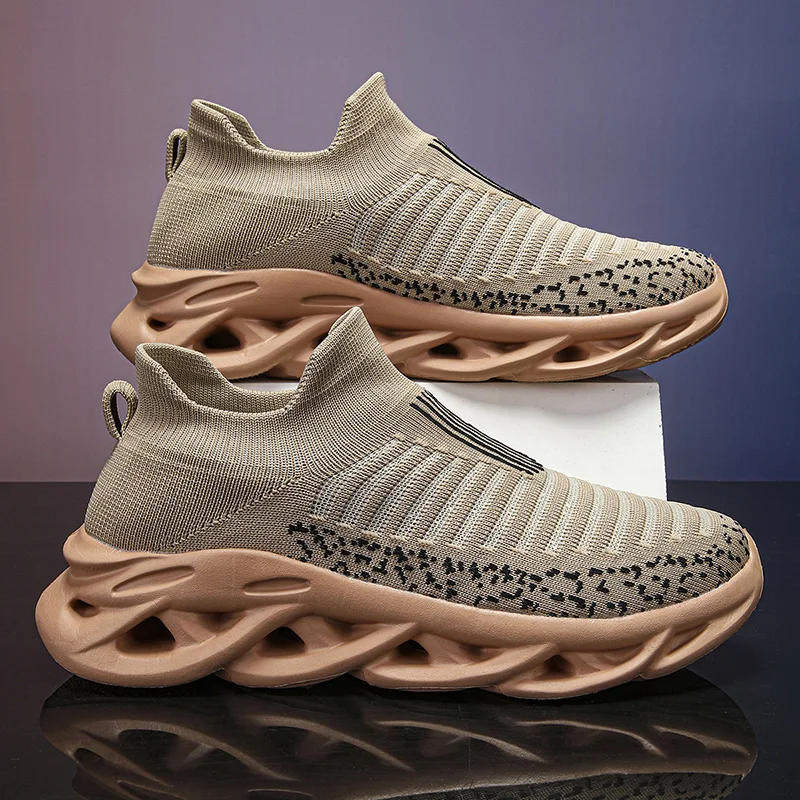 في الهواء الطلق الرجال أحذية رياضية سميكة سوليد توسيد أحذية رياضية غير رسمية رياضة تنفس أحذية مفلكنة شبكة الدانتيل يصل حجم 39-48 #2