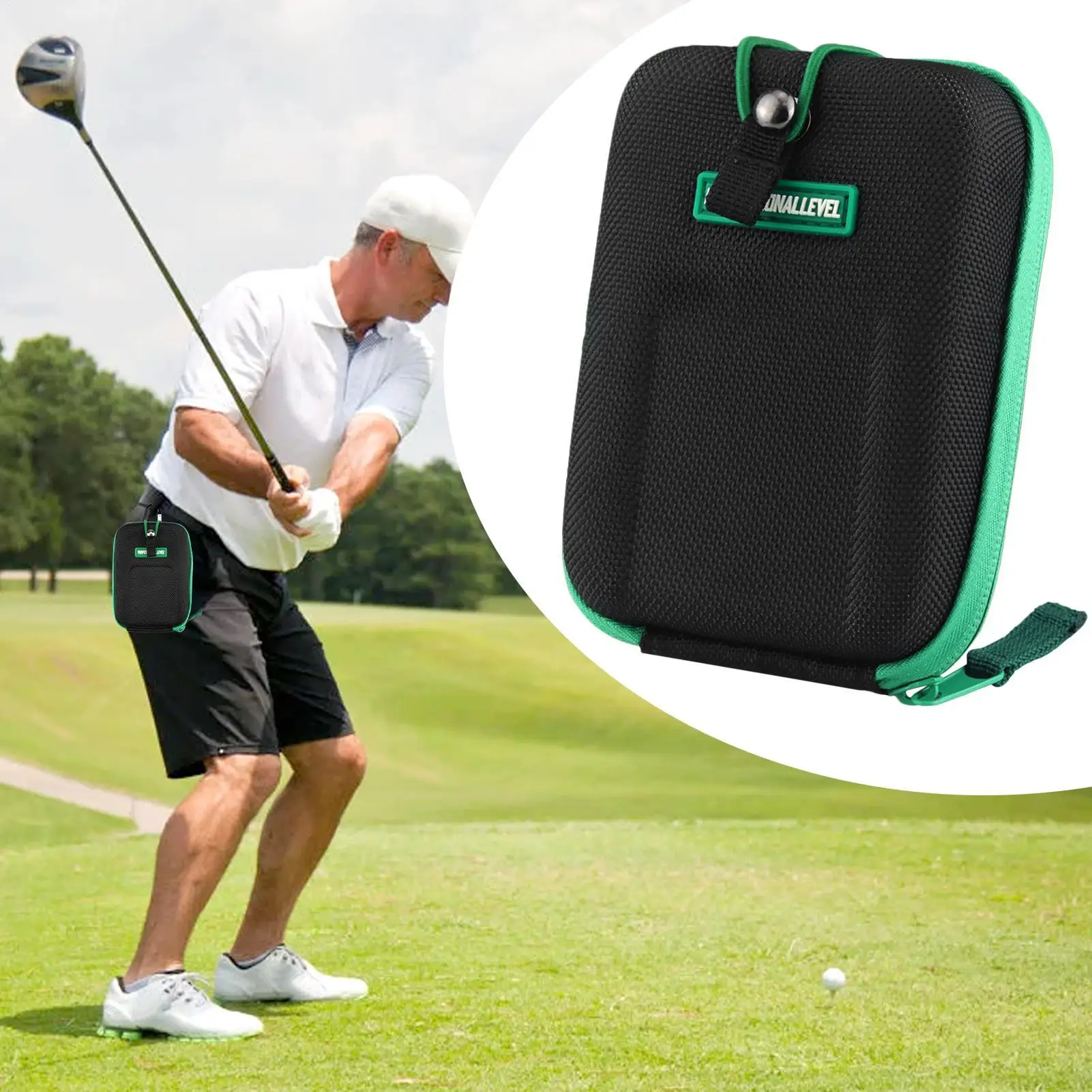 Golf Rangefinder Pouch Golf Range Finder Case With Carabiner Shockproof EVA Carry Bag Golf Rangefinder Storage Box