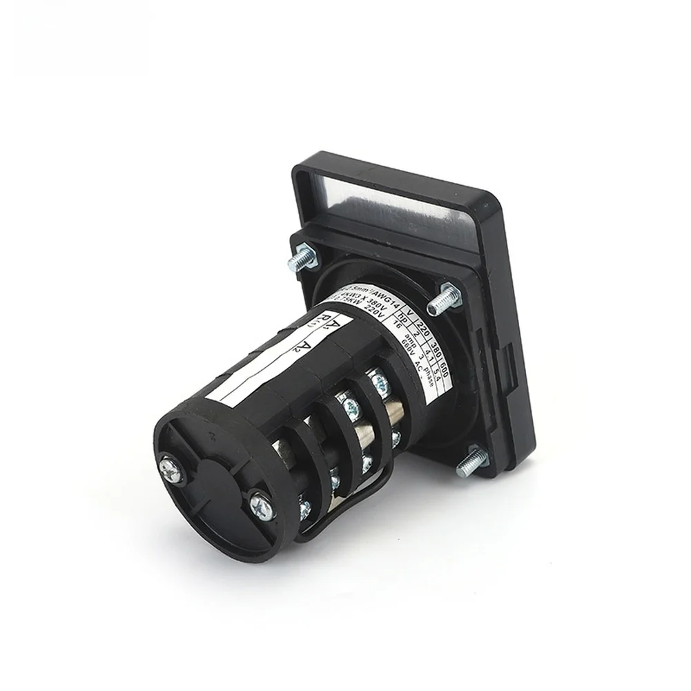 C178 4A 4 Position Changeover Switch OFF-R-S-T 4 Section Transfer Switch 25A Conventional Heating Current AC15 DC13
