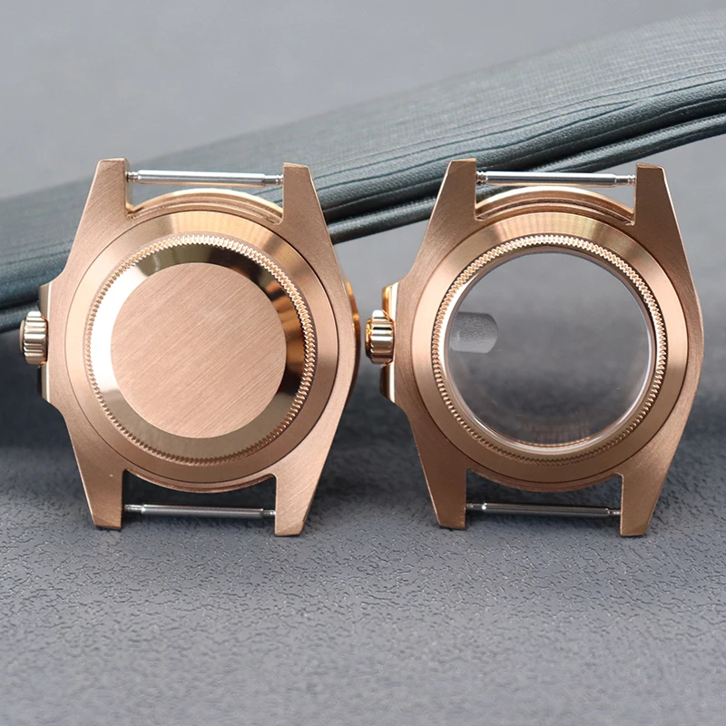 남성용 로즈 골드 시계 케이스 액세서리, 사파이어 글라스 삽입, GMT 세이코 NH35 NH36 NH38 4R36 8215 2824 무브먼트 28.5mm 다이얼, 40mm