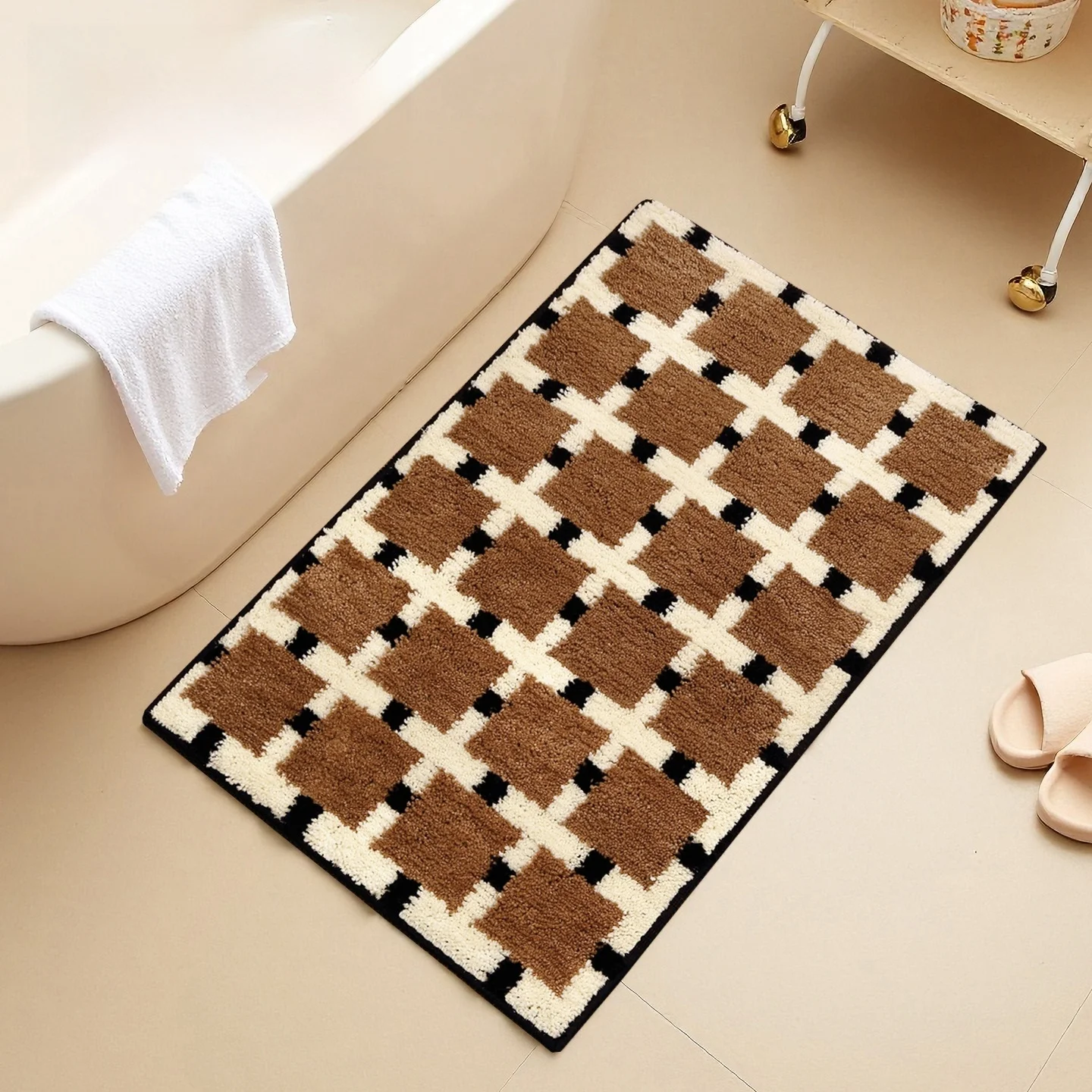 

Впитывающий коврик для ванной комнаты, быстросохнущий, нескользящий, для туалета, прихожей, спальни, плюшевый ковер, противоскользящий напольный коврик, декор для дома
