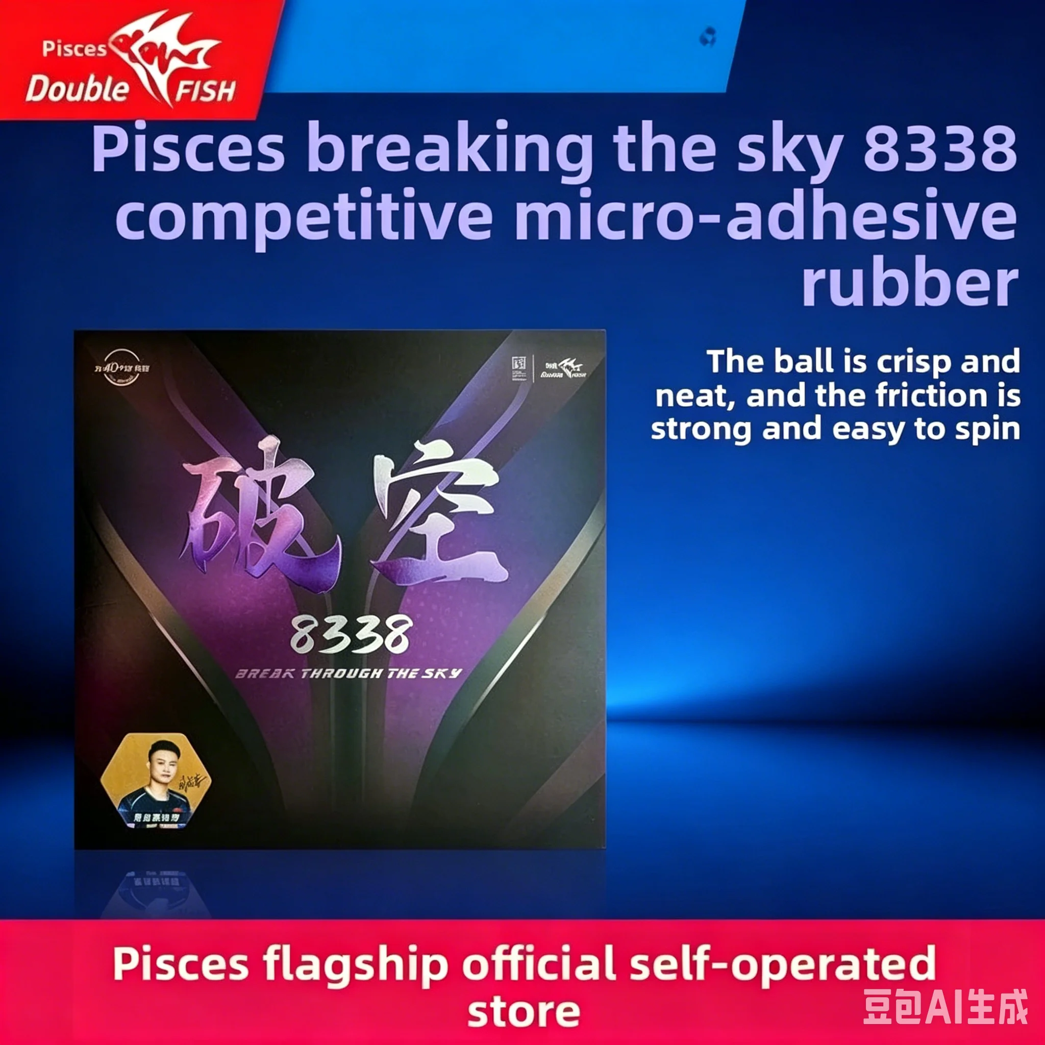 double-fish-breaking-through-the-void-8338-ping-pong-glue-cake-sponge-micro-sticky-semi-sticky-and-semi-astringent-fast-attack-a