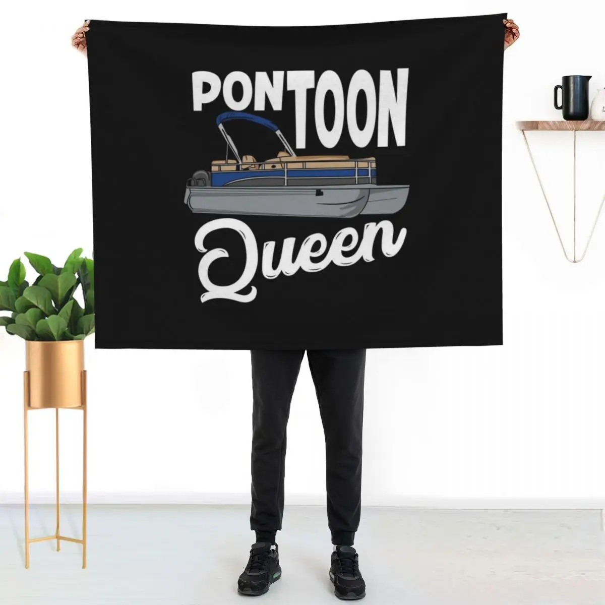 Pontoon Boat Gift Pontoon Queen Throw Blanket Warm Winter beds Sleeping Bag Sofa Throw for babies anime Blankets