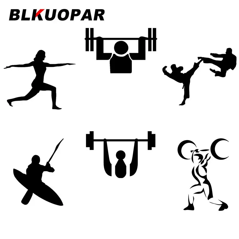 

BLKUOPAR For Yoga Aerobic Exercise Car Stickers Vinyl Decals Windshield JDM Assessoires Waterproof Surfboard JTR Custom Printing