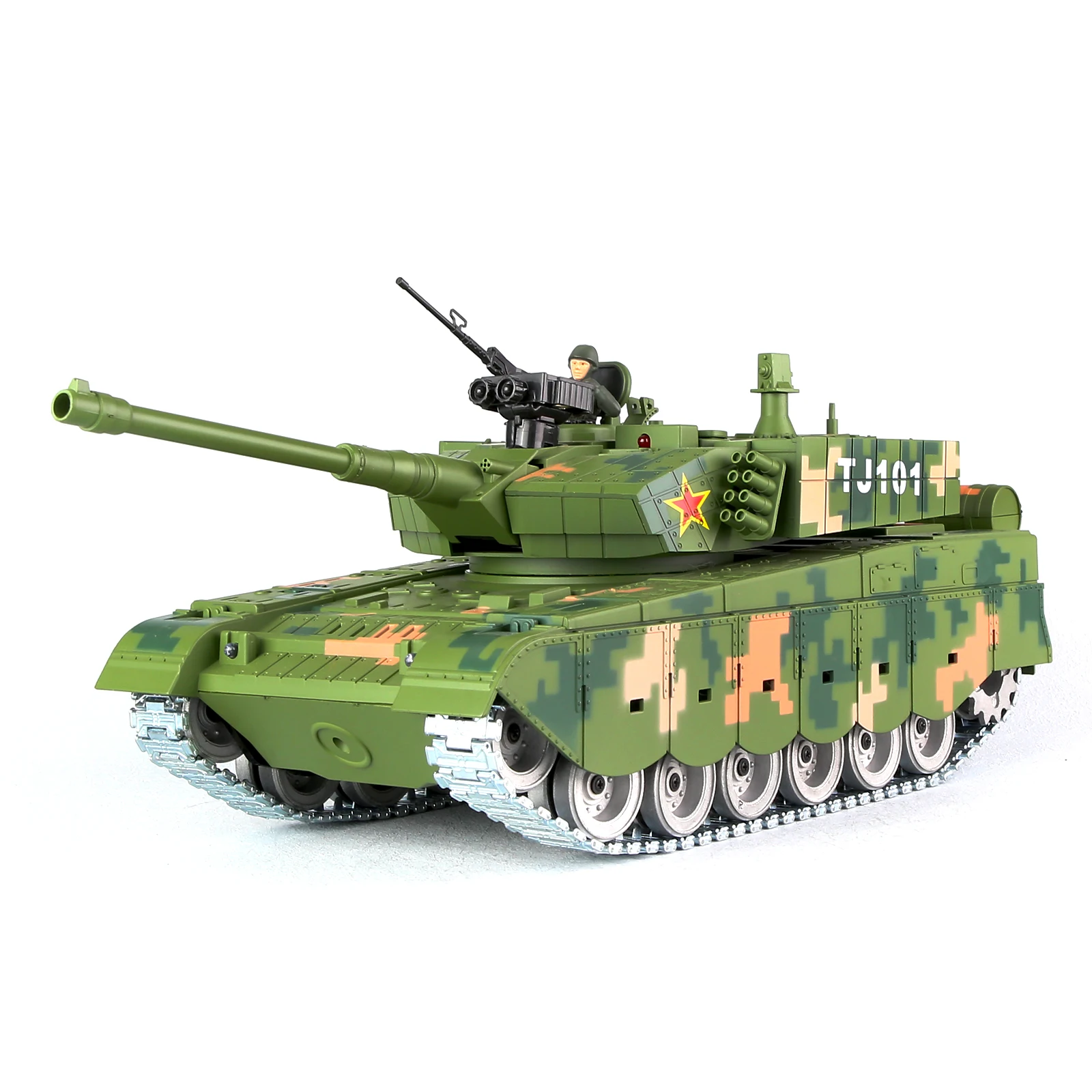 Coolbank-RC Battle Tank Set Com Sons e Luzes, Main Battle Tank, Veículos Militares Brinquedos, Escala 1:18, Controle Remoto 2.4G, TIPO 99